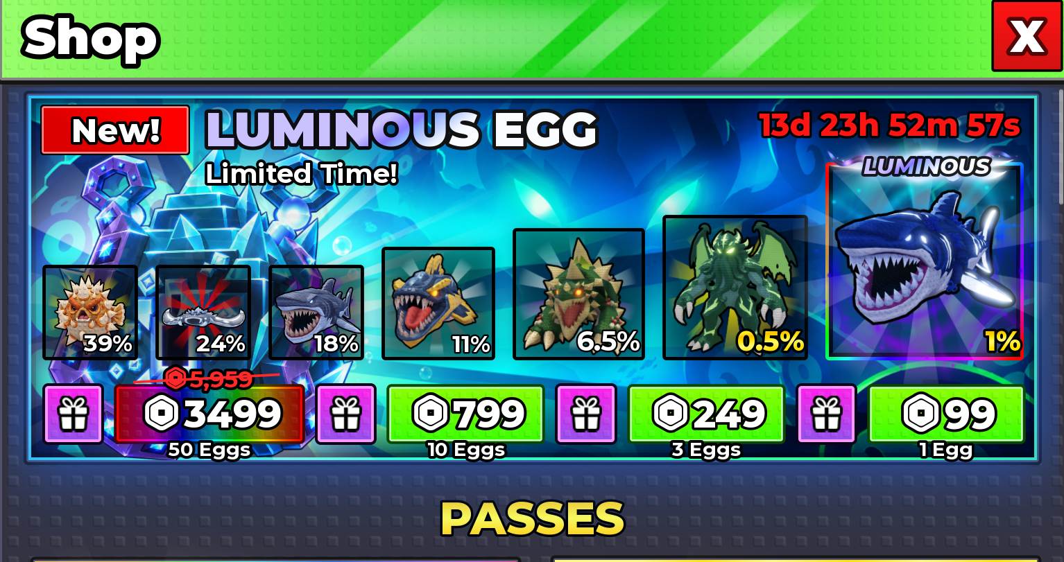 1 Trứng LUMINOUS EGG