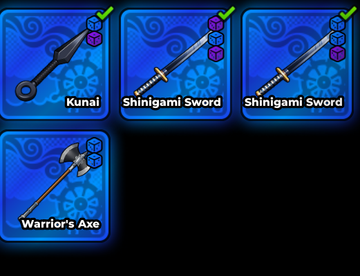 Cày Relic Xanh bất kì ( ghi tên vũ khí mong muốn vào ô ghi chú )