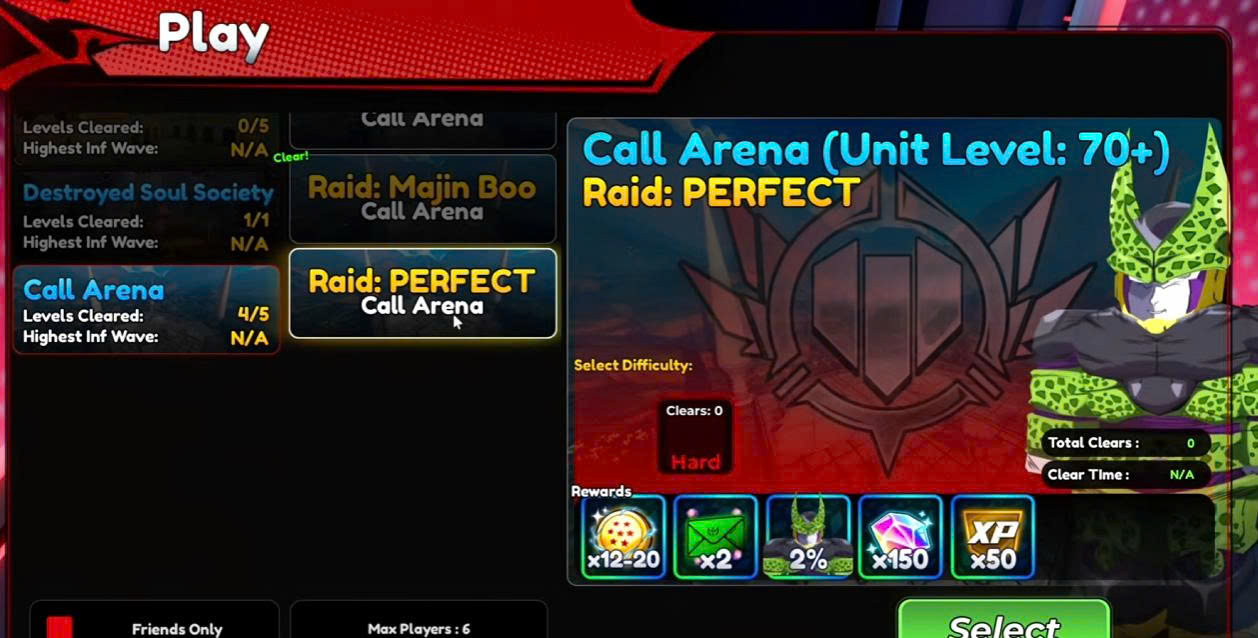 Cày Secret Call ( Perfect ) + đồ evo ( Yêu cầu mở raid Call Arena act 1 )
