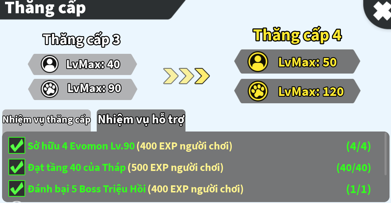 Cày 10 Level Người Chơi ( Chỉ Cày Tới Level 40 )