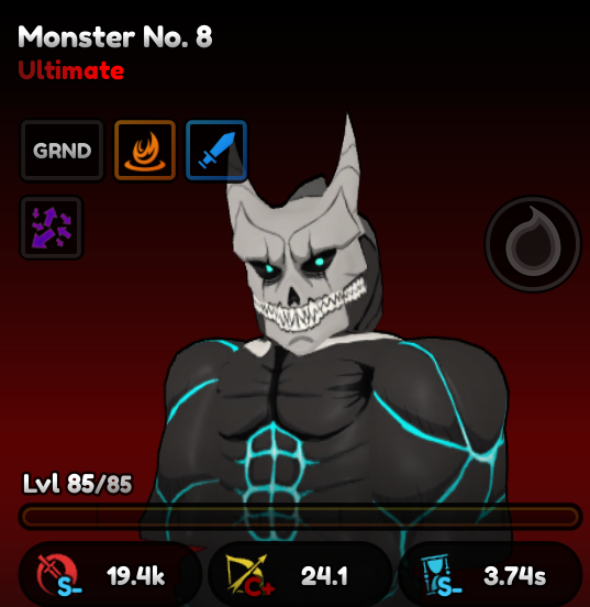 Monster No.8 Evo random chỉ số