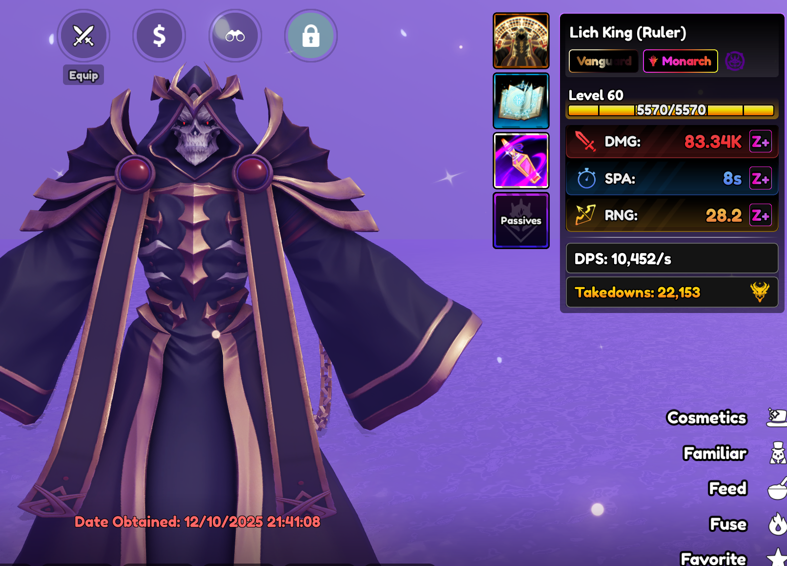 Bán Unit Lich King ( Ruler ) Random Chỉ Số