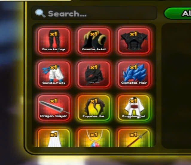 Cày Full Set Gear Gogeta
