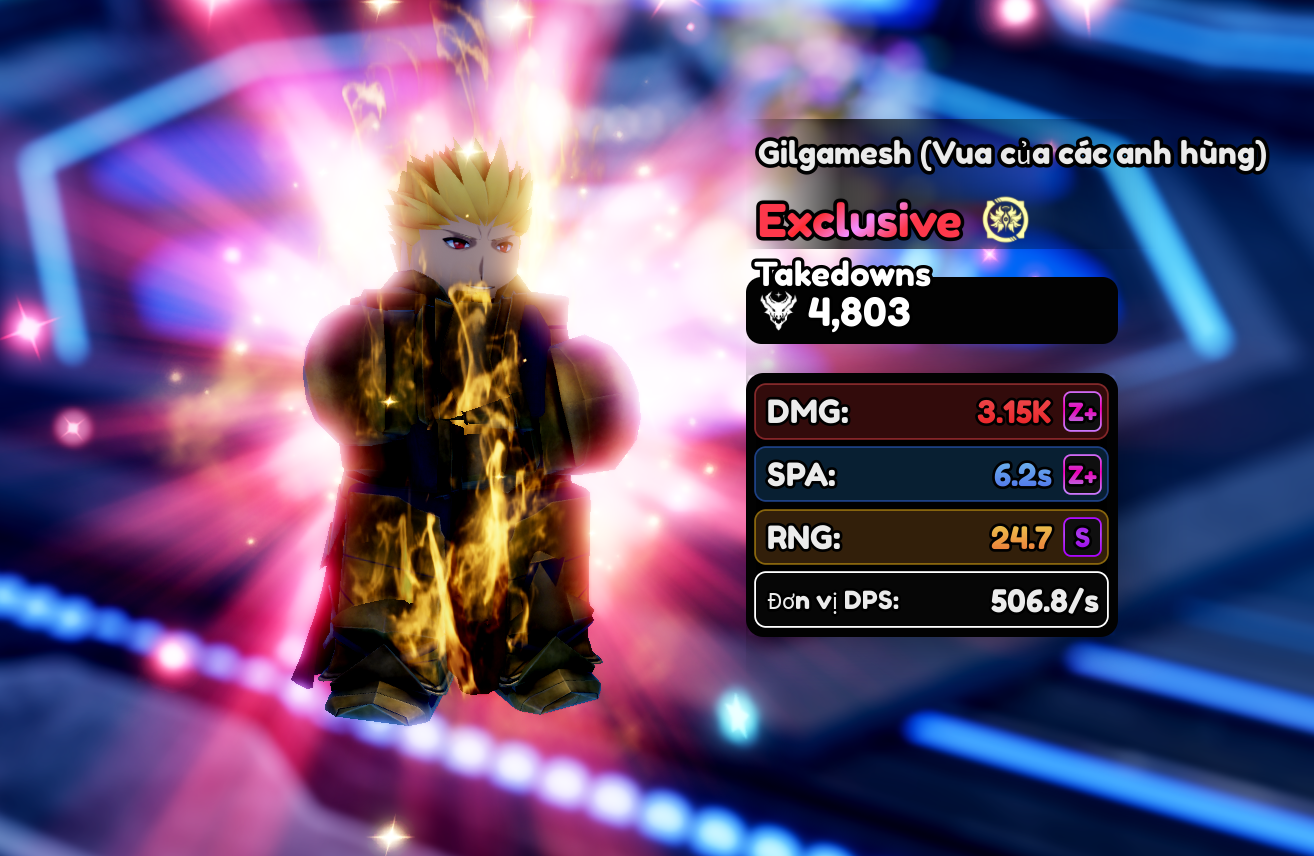 Bán Unit Gilgamesh ( Đã Evo random chỉ số )