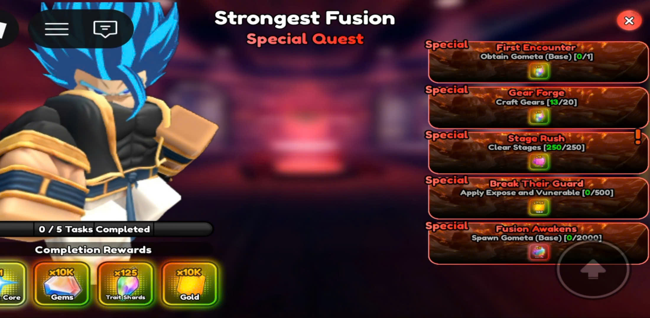 Cày Full Quest Unit Strongest Fusion (Yêu cầu có sẵn unit Gogeta Base)
