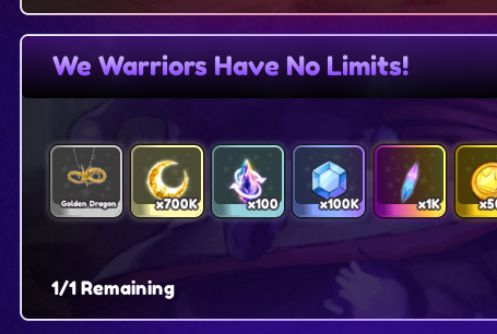 We Warriors Have No Limits